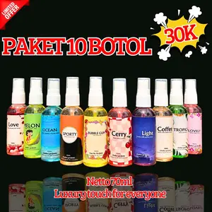 [10 BOTOL] Kihiko Parfum - Paket 10 Botol 70ml Aroma Pria Wanita Lengkap