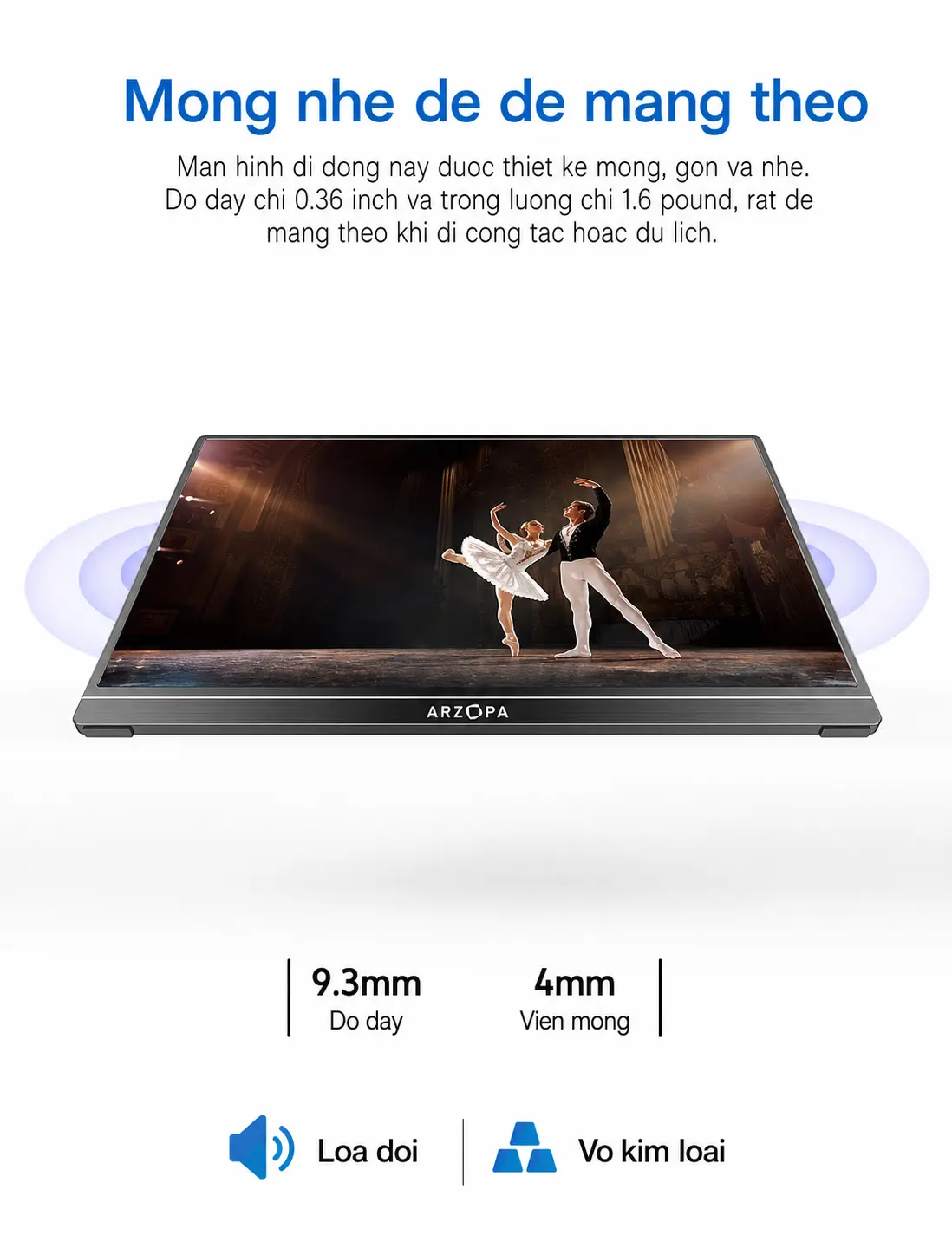 ARZOPA Màn hình di động,1920 * 1080P, Loại IPS, Tương thích với iPad, PC, Mac, Điện thoại, Xbox, Switch, PS4, USB-C và HDMI | BigBuy360 - bigbuy360.vn ARZOPA Màn hình di động,1920 * 1080P, Loại IPS, Tương thích với iPad, PC, Mac, Điện thoại, Xbox, Switch, PS4, USB-C và HDMI | BigBuy360 - bigbuy360.vn