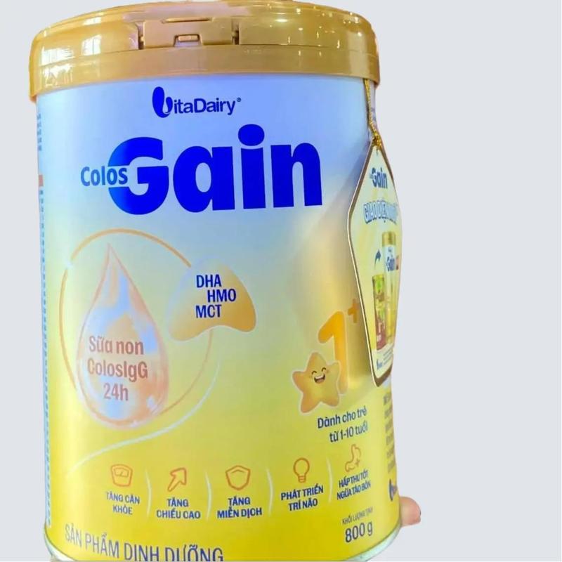 (Mới- Màu Vàng) Combo 3 lon sữa Closgain 1+ 800g cho trẻ từ 1-10 tuổi - DHA, HMO, MCT - Sữa