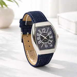 Brunbrun Leon Watch - Jam Tangan Unisex Strap Jeans Denim