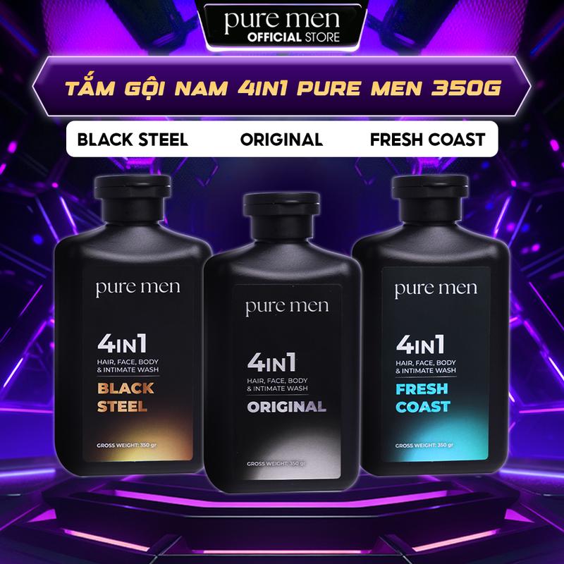   COMBO GIÁ TỐT  Sữa Tắm Gội Nam 4in1 Pure Men Natural Vegan Dưỡng Ẩm Da Hương Nước Hoa Nam Tính  350ml  