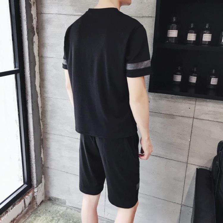 Product Introduction of Bộ quần áo thể thao nam in chữ L thun lạnh co dãn thấm hút mồ tốt Menswear 12