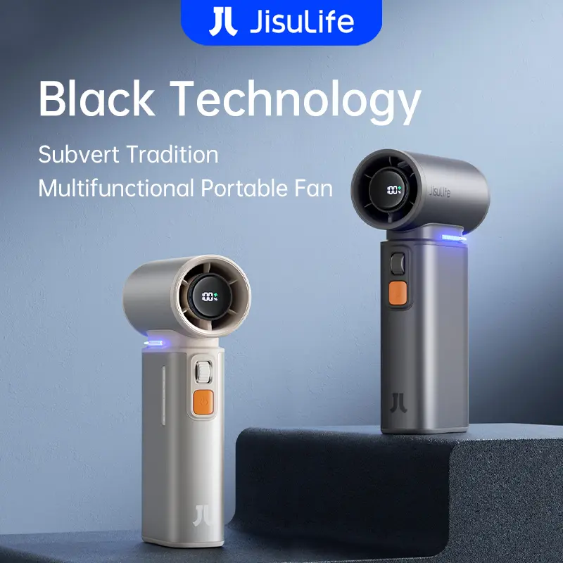 JisuLife 3 in 1 Portable Fan  Rechargeable With Air Duster Function Mini Fan With 1-100 Speeds LED Display Outdoor