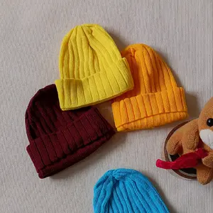 TOPI KUPLUK ANAK ANAK POLOS LUCU KUPLUK RAJUT ANAK SERAT HALUS