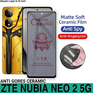 Anti Gores Untuk Zte Nubia Neo 2 5G Ceramic Matte Privacy Anti Spy
