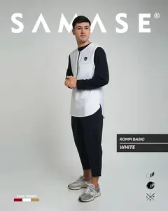 SAMASE Rompi Basic S008 - S008B Rompi Pakaian Sholat Pria Dewasa Tanpa Lengan