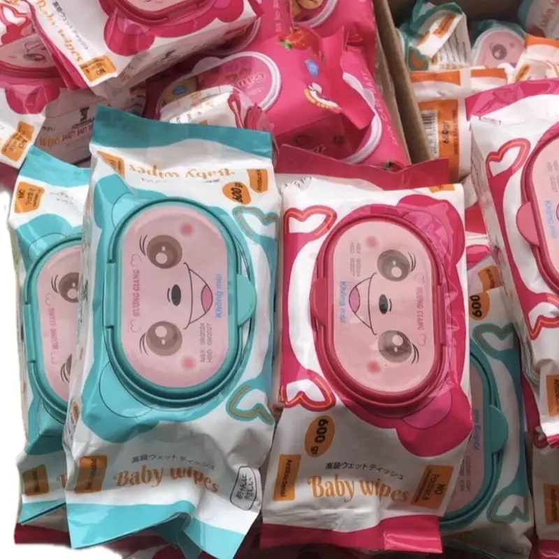 Combo 10 bịch Khăn Giấy Ướt baby wipes không mùi trẻ sơ sinh xài được