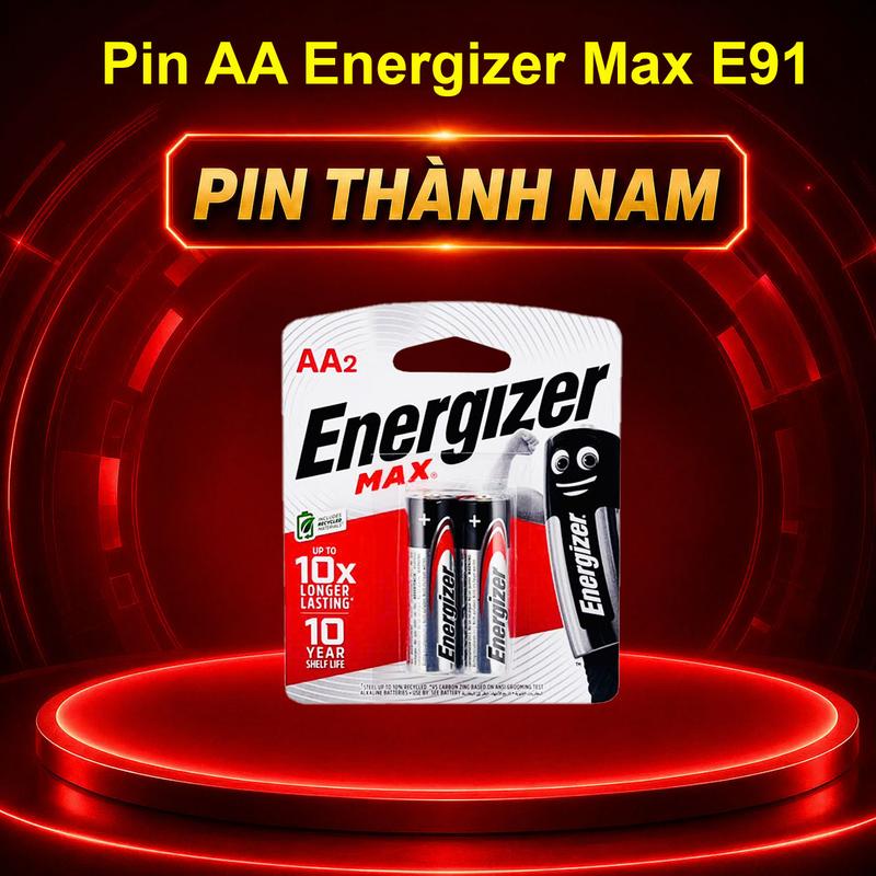 Pin AA Energizer Max E91 Vỉ 2 Viên Thay Khoá Vân Tay , Thay Đồ Chơi