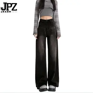 Celana Loose jeans higwaist korean skena premium denim celana baggy loose jeans retro Wanita