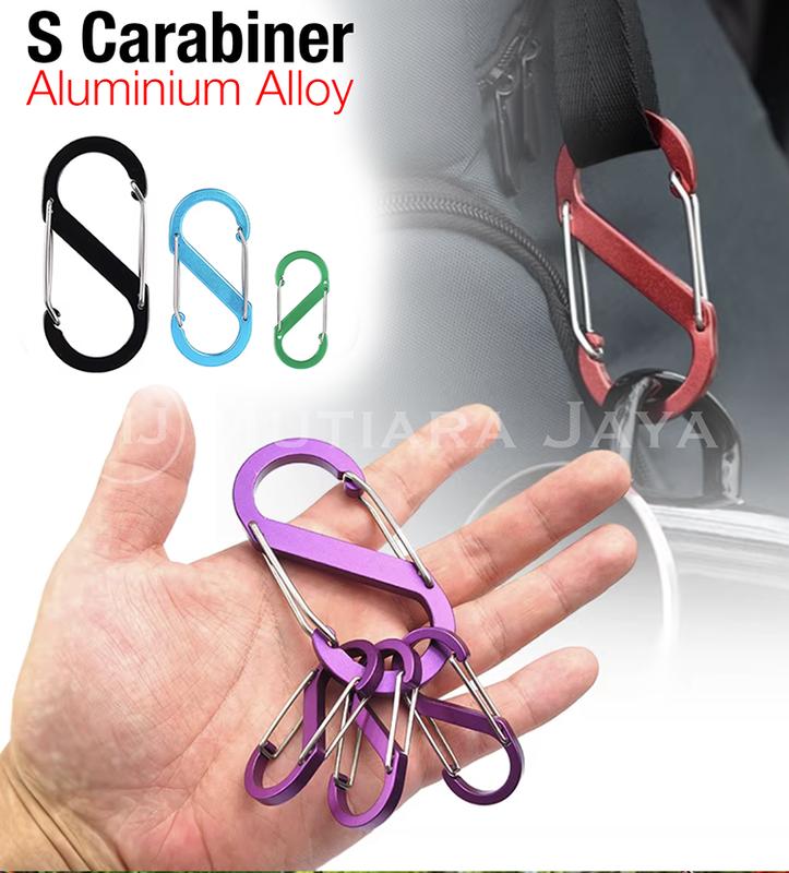 Gantungan Metal S carabiner S-biner besi Cantolan Spring Hook Premium Quality 0