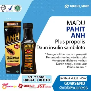 MADU HITAM PAHIT ANH PROPOLIS SAMBILOTO INSULINE 250 GRAM | RESMI HALAL 2