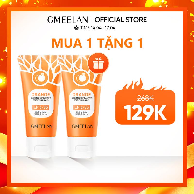 【L COMBO 2PCS GMEELAN ORANGE EXFOLIATING GEL TẨY TẾ BÀO CHẾT TÁC ĐỘNG CAM ENZYMES 50g*2