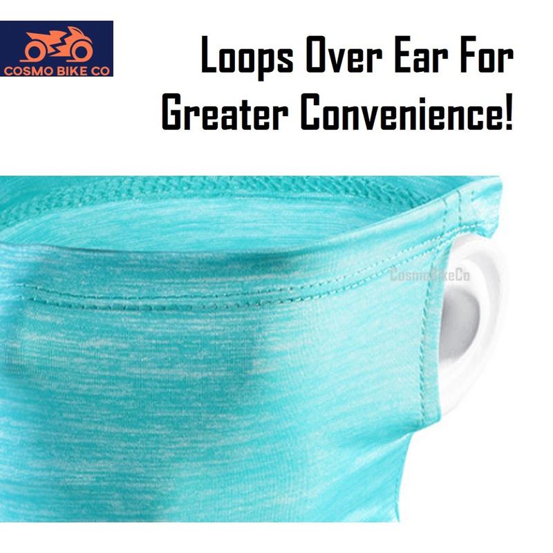 Product Introduction of 🔰SG SELLER🔰 EAR LOOP Face Scarf Anti Dust Sun Head Cover Neck Gaiter Helmet Liner Motorcycle Cycling Sports 16