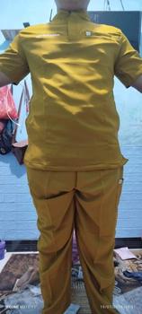 Product Review of Airy Stretch - Baju Mandarin - Home Of Stasis Warna 4 - Medical Scrub Doctor’s Baju Celana Jaga Karet Panjang 7/8 pendek V Neck Joger Karet Cargo OKA OK Perawat/Dokter Nakes, seragam pria wanita Set Terpisah Wearpack Free Bordir from a**y 0