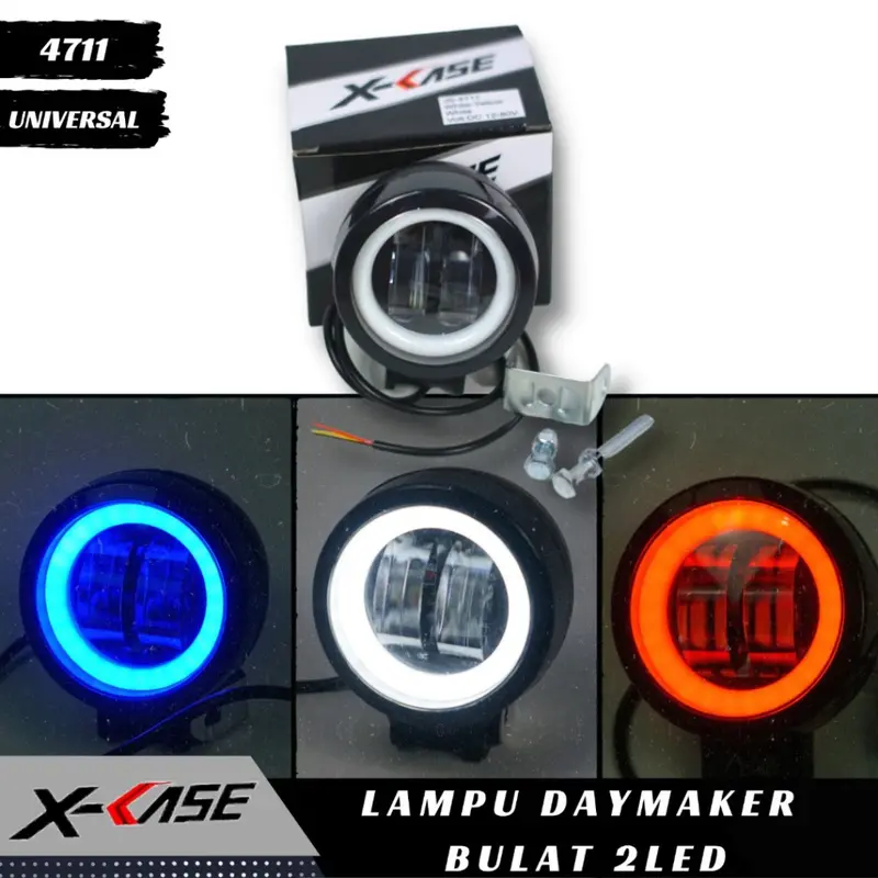 Lampu Tembak Sorot Daymaker Bulat Led 2 Mata Lampu Sorot Senja Led Warna Universal 0