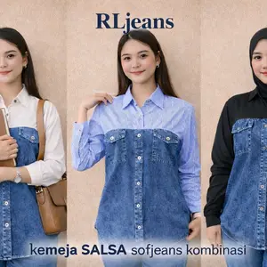 SALSA, KEMEJA SOFJEANS MIX RAYON TWILL Wanita