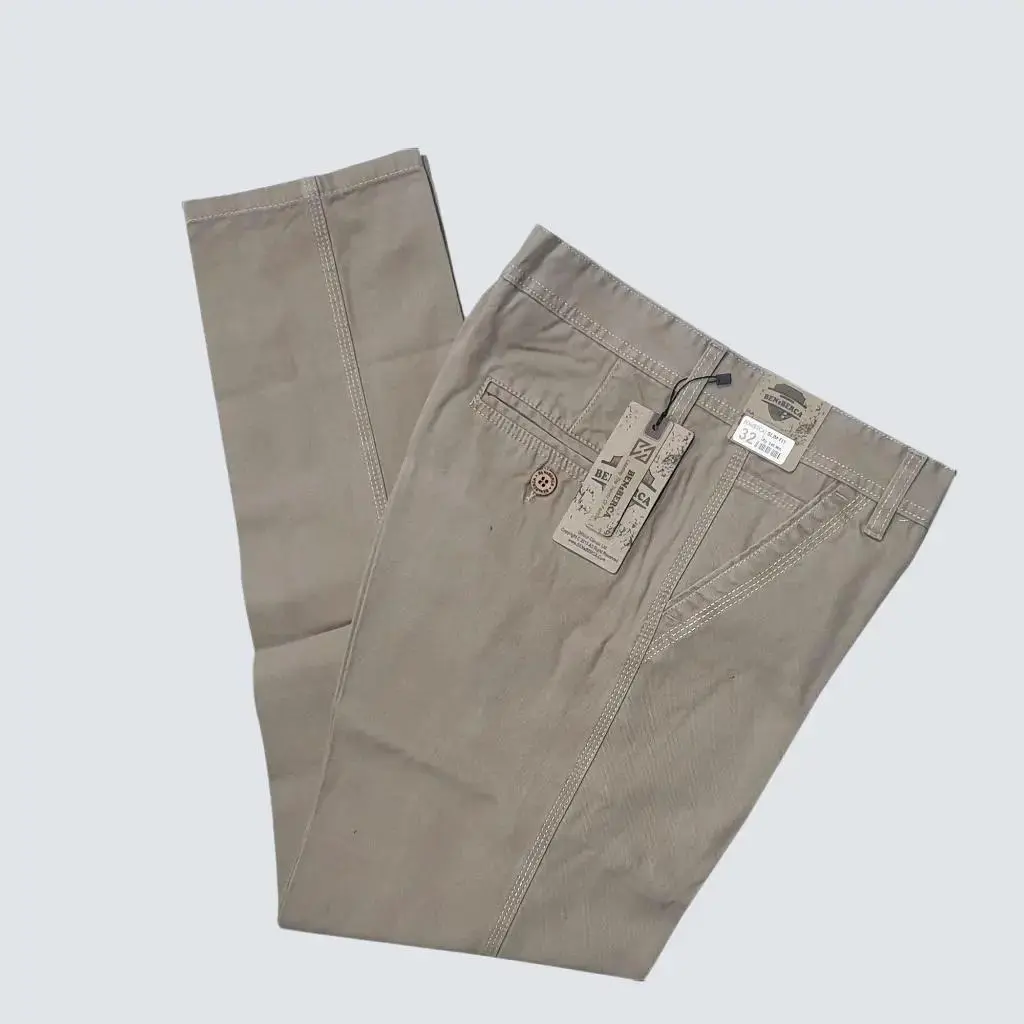 BENSBERCA slimfitt celana panjang pria dewasa warna moka abu hitam krem size 28 - 38 muat bb 50kg sampai 100kg
