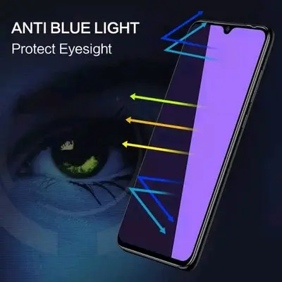 Tempered Glass Full Blue  ALL TYPE FOR ALL TYPE IP INF OP REN0 RL NRZ0 XM RED MI POCO SM VIV
