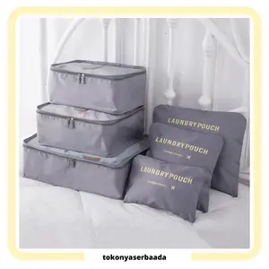 TSA (COD) Tas Kosmetik Traveling Tas Travel Organizer 6IN1 Pouch Travel Make Up Portable Tas Penyimpanan Serbaguna 6 IN 1 Travel Bag Storage Make Up 1 Set Travel Luggage Waterproof