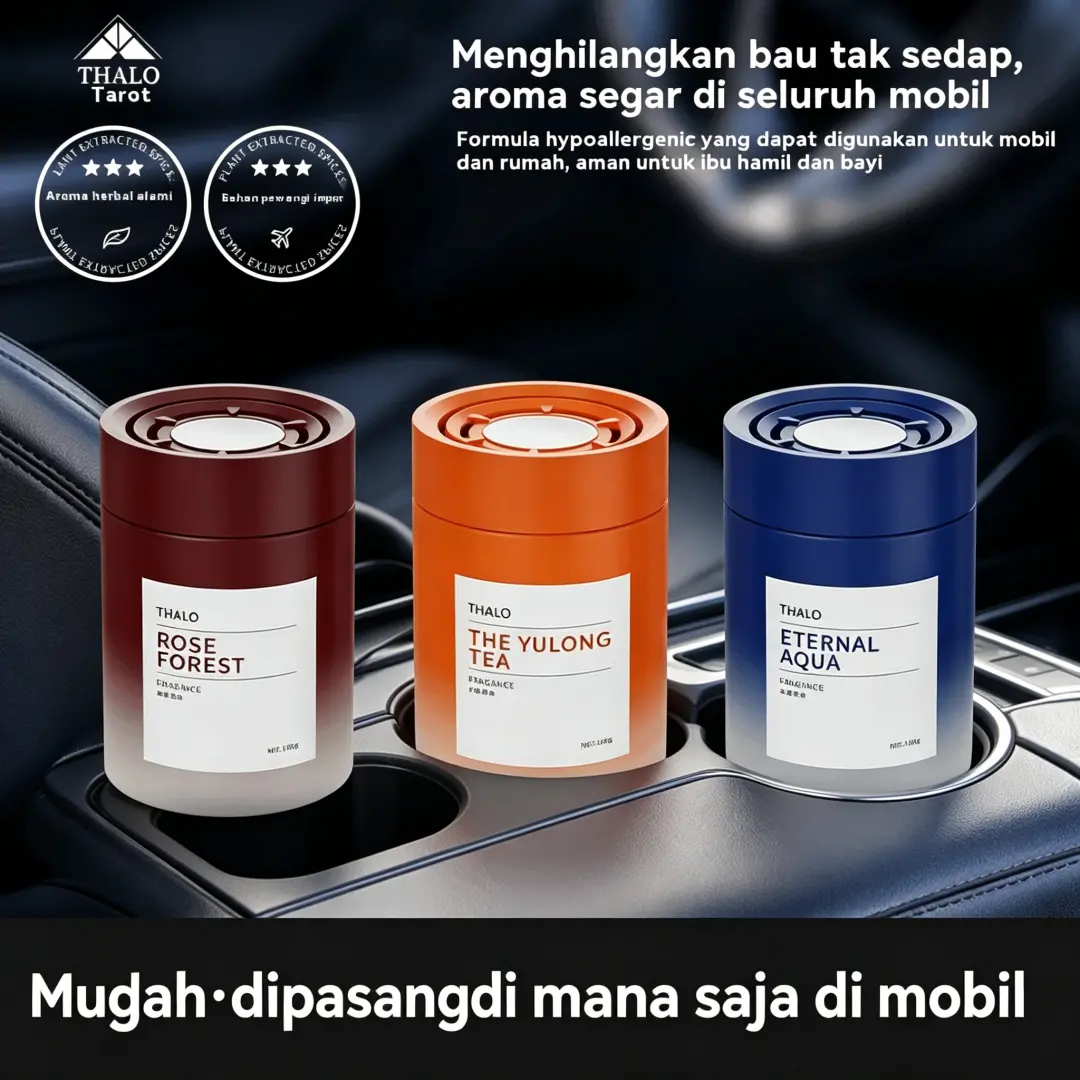 Parfum Mobil Padat Rose Forest, Pewangi Mobil Tahan Lama Dengan Aroma Bunga Mawar Alami, Formula Hipoalergenik Aman Untuk Ibu Hamil & Bayi, Menghilangkan Bau Tidak Sedap Di Dalam Kabin Mobil, Aroma Herbal Alami Dengan Bahan Impor Premium
