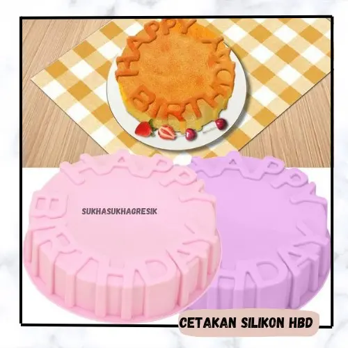 Cetakan Silicone Cetakan Puding Jelly Kue Bolu Tulisan Happy Birthday 0