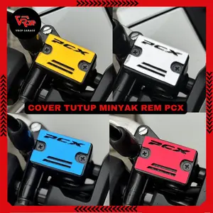 VRGP 2 PCS Cover Tutup Minyak Rem PCX Full Cutting Tanpa Grafir/Garnis Minyak Rem PCX