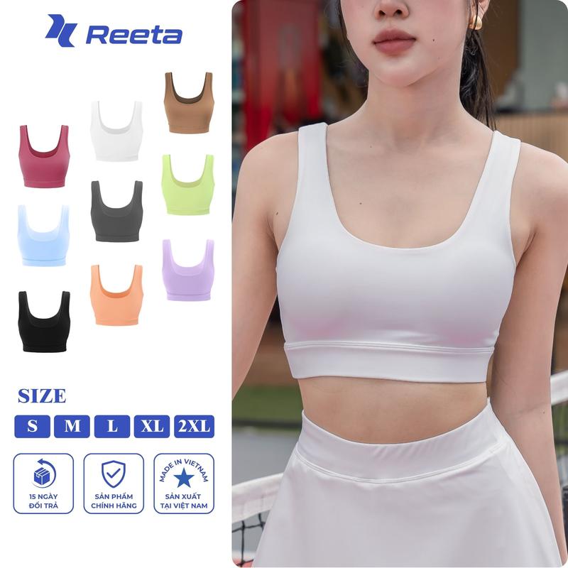 Áo Bra Thể Thao Nữ Có Mút Ngực Reeta Basic Tập Gym,Yoga Nhiều Màu Chất Vải Co…