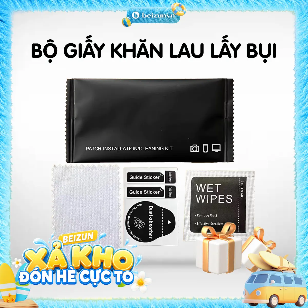 [QUÀ] Bộ Giấy Khăn Lau - Lấy Bụi Dùng Vệ Sinh Màn Hình, Dán Cường Lực Điện Thoại, Lau Kính Camera