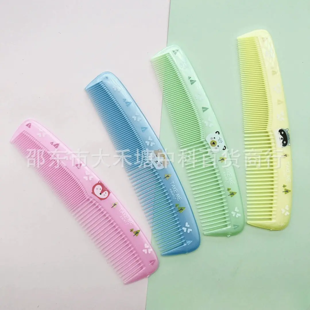 Lược phẳng chải tóc đầu bằng nhựa sắc màu thời trang cá tính 20cm