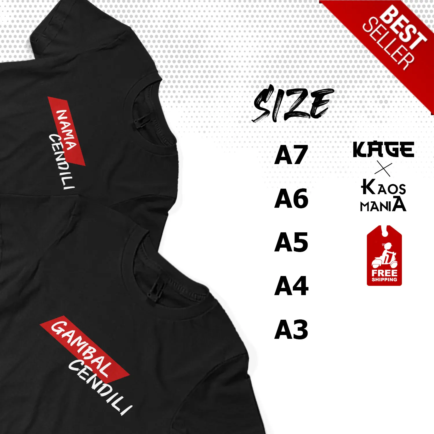 Kaos Custom Cotton Combed 24/30s DTF / Bebas Custom Tulisan / Gambar / Logo / Foto / Unisex Pria Baju