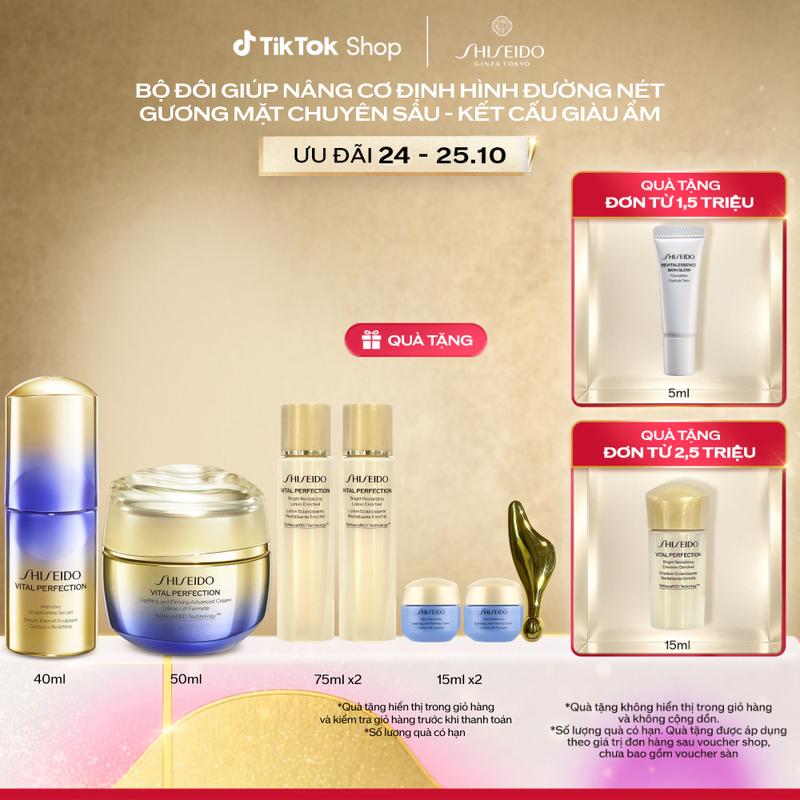 Combo Serum Vàng Điêu Khắc Vital Perfection Intensive Sculptdefine 40ml và Kem dưỡng da Vital Perfection Uplifting 50ml