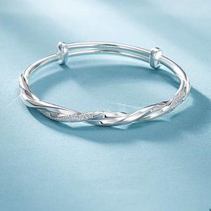 Vòng tay Möbius mạ bạc kiểu Nhật Bản và Hàn Quốc dành cho nữ, trang sức thanh lịch, cao cấp, đa năng và tinh tế, phù hợp để đeo hàng ngày.