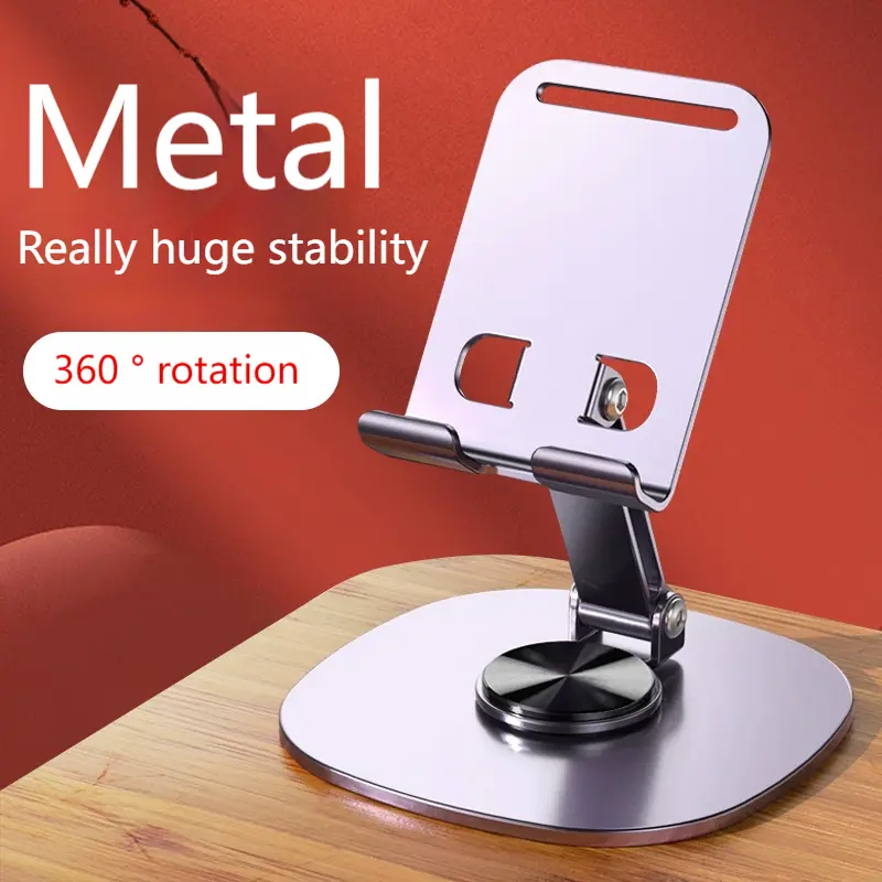 Giá Chân Đế Điện Thoại Di Động Bằng Nhôm, Để Bàn, Xoay 360 °, Gấp Gọn, Đa Năng, Thích Hợp Cho Máy Tính Bảng Và iPad, Giá Chân Đế Hỗ Trợ Thông Dụng Cho Truyền Hình Trực Tiếp Và Xem, [Thanh Toán Khi Nhận Hàng] 0
