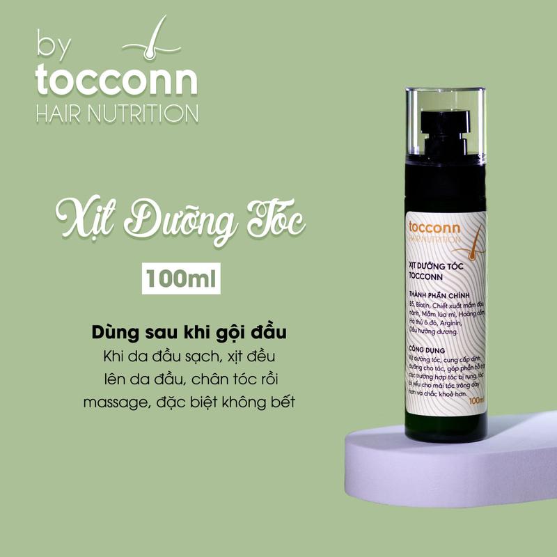  Xịt dưỡng tóc Tocconn 100ml -  Chất dinh dưỡng cho tóc chắc khỏe hỗ trợ kích thích mọc tóc con - Chăm Sóc Tóc chỉ dành cho Nữ 