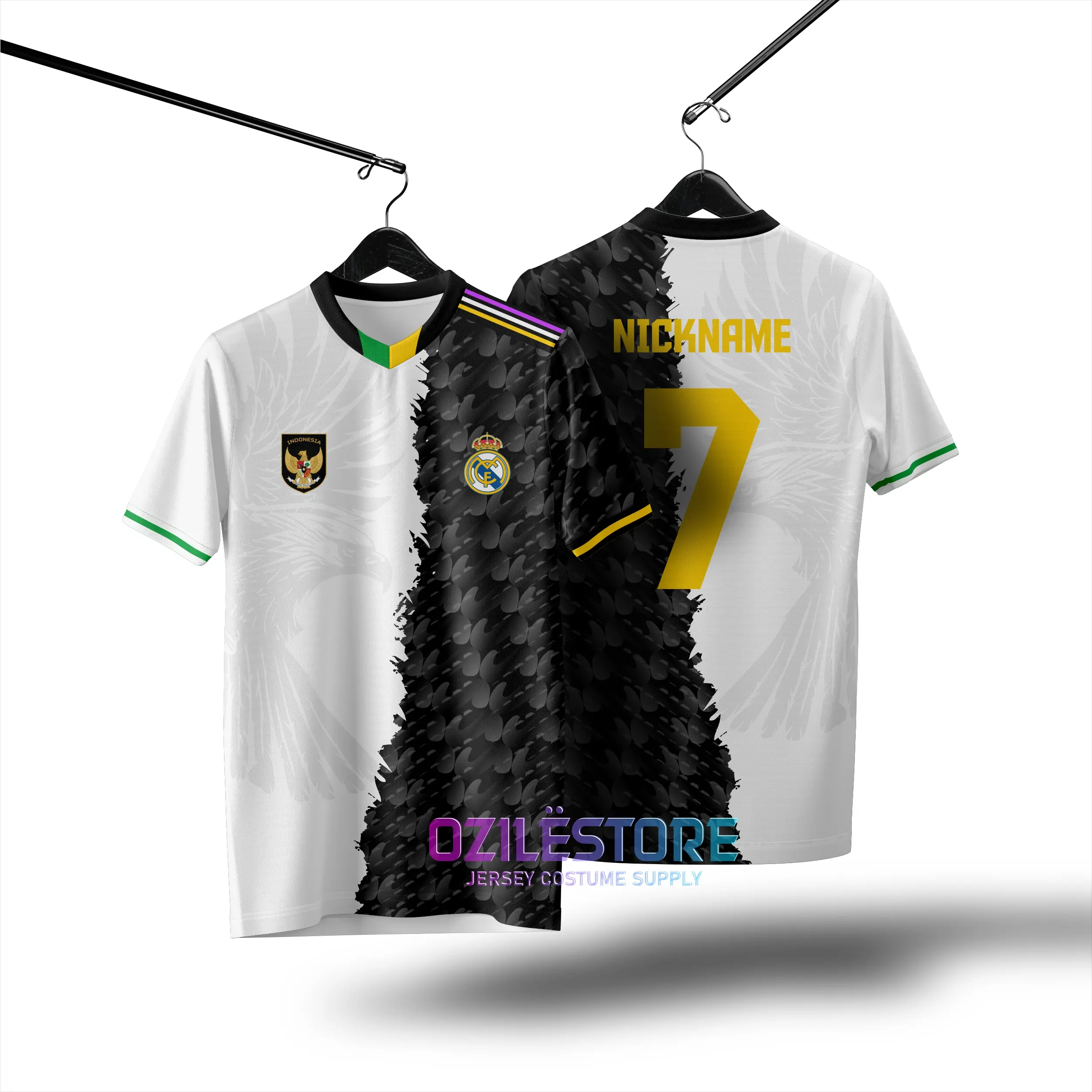 JERSEY BOLA INDOMADRID HOME AWAY GRATIS PAKAI NAMA DAN NOMOR Baju