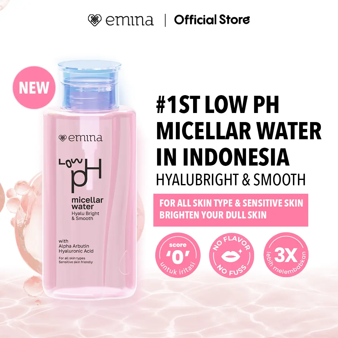 Emina HyaluBright & Smooth Low pH Micellar Water
