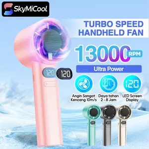 Skymicool High Speed Turbo Fan Kipas Angin Genggam 120 level Kipas Portable Angin Sejuk LED Display MF11
