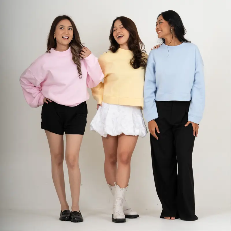 Veminimous Basic Sweater Crop Vilo - Sweatshirt Crewneck 4