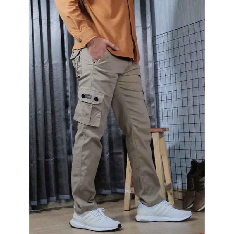 Celana Panjang Cargo polos Casual Pria Original Distro Santai Nyaman Tebal 8