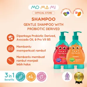 Momami Kids Shampoo 250ml - Sampo Non SLS dengan Probiotics dan Bahan Alami Merawat Rambut Anak Aman untuk Kulit Kepala Anak Sensitif - Kids