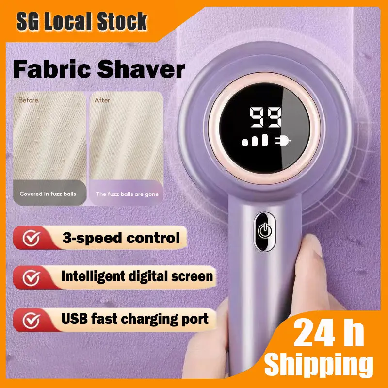【SG Stock】Hair ball trimmer fabric remover rechargeable USB electric hair remover plush shaving clothes remover hair ball trimmer