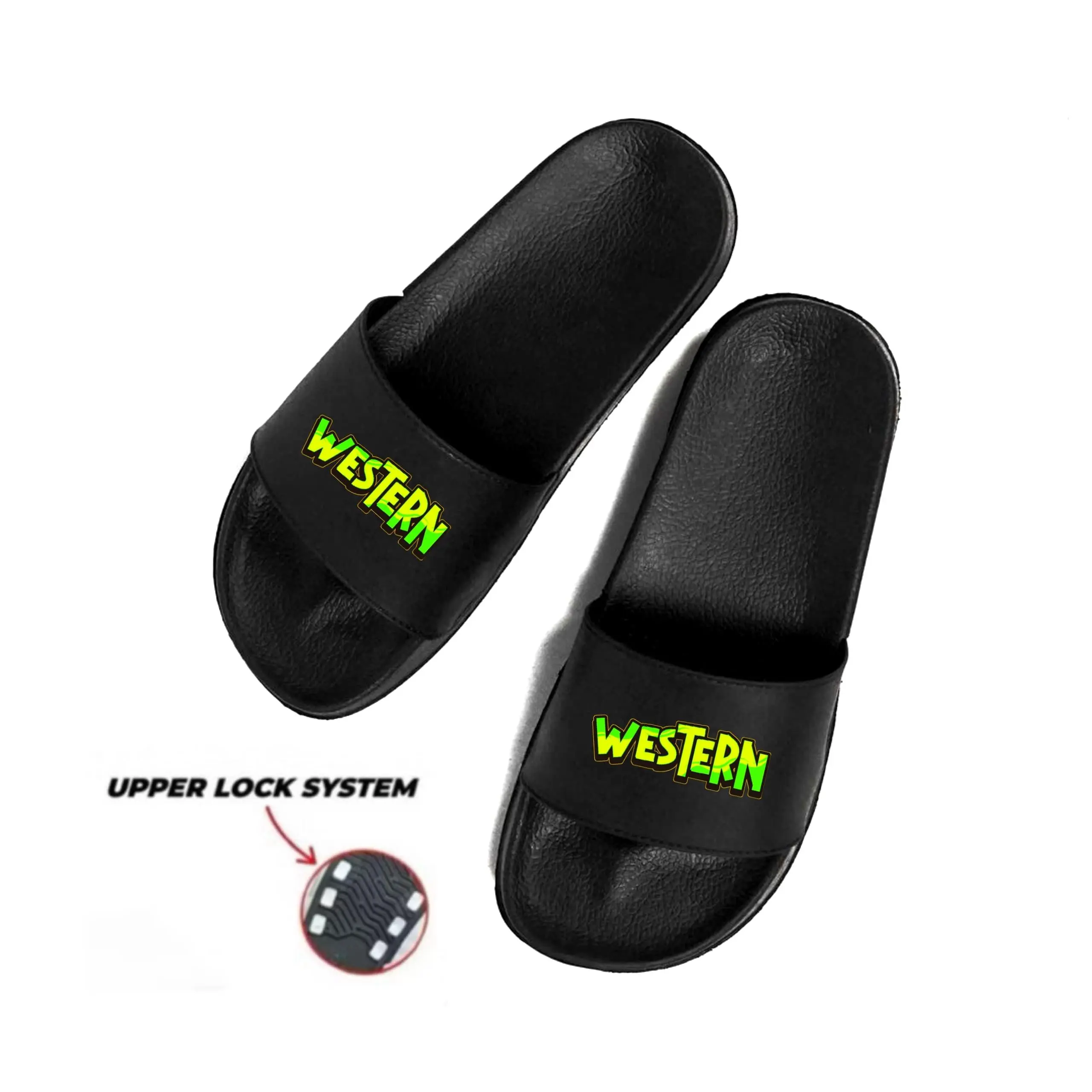 Western Sandal Sendal Selop Slop Slip On Slide Flip Flop Pria Cowok Laki Laki Cewek Wanita Perempuan Size39-43