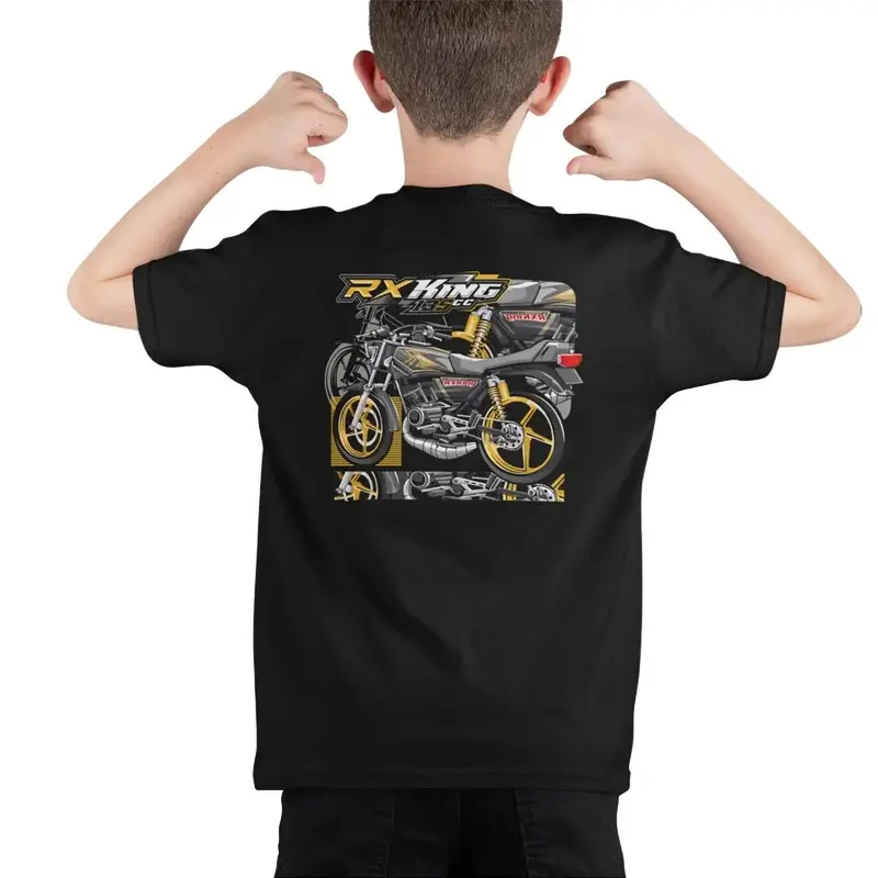 Ajoe kids kaos anak anak umur 4-10 tahun sablon depan belakang motif motor RX KING VERSI 1 Fashion 0