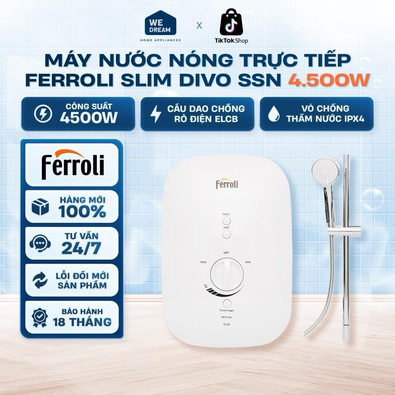 Máy Nước Nóng Trực Tiếp Ferroli Divo SSN 4.5S 4500W – Làm Nóng Nhanh, An Toàn, Tiện Lợi