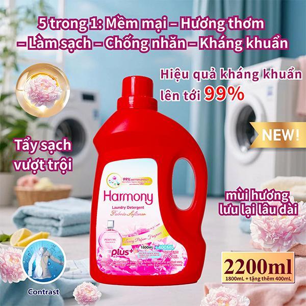  Khuyến mãi hot! Nước giặt hương nước hoa 2200ml công thức 5 trong 1  tẩy sạch – kháng khuẩn – khử mùi – làm mềm – lưu hương lâu  an toàn cho cả gia đình chai chống rò rỉ tiện lợi. 