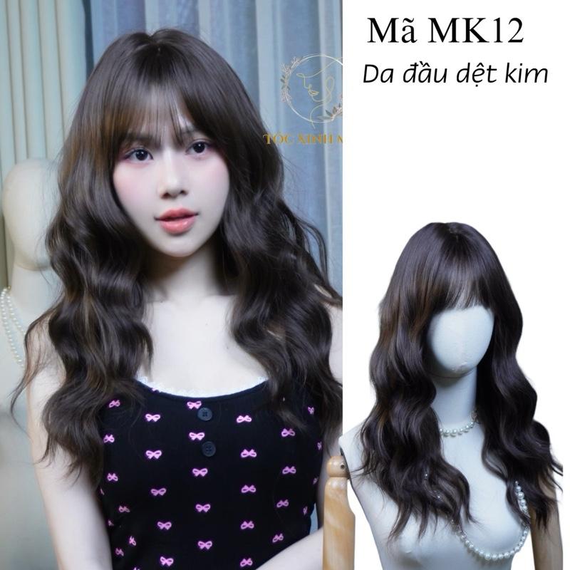 mã MK12 : tóc giả dệt kim xoăn trục . Chiều dài 45cm chất tóc mềm mượt chiệu nhiệt 120-150 độ
