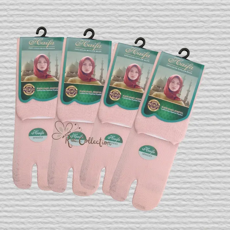 Paket 3 Pasang Kaos Kaki Jempol Tebal Lebut Warna Coklat Polos Muslim 2