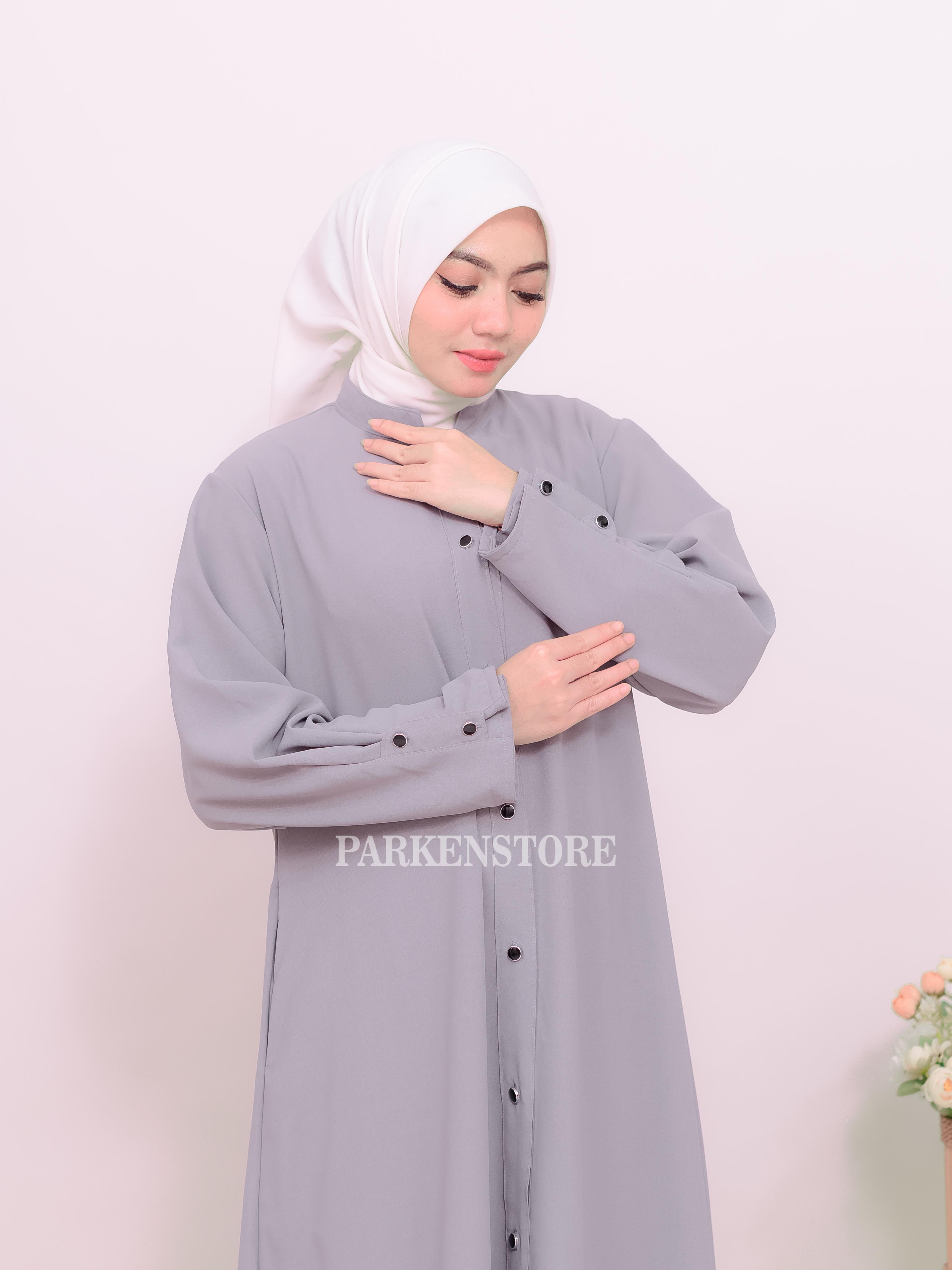 Gamis Maisha - Abaya Syar'i Set Hijab PASBAN + Free Cadar tali Sabrina Anti UV Wanita Muslim  Dewasa Remaja Syari Lebaran Pesta