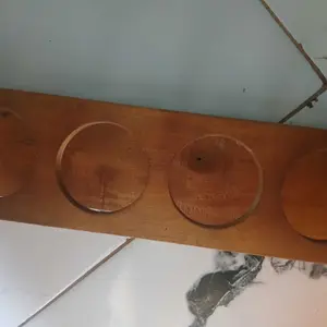 Rak Botol Kayu Tempat Naruh Botol Sirup DLL 3-5 Lubang - Kitchenware Dapur