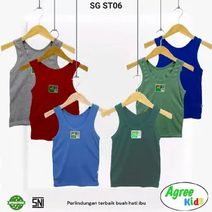 ( 6 Pcs ) Singlet Anak Agree Laki Laki / Perempuan Warna